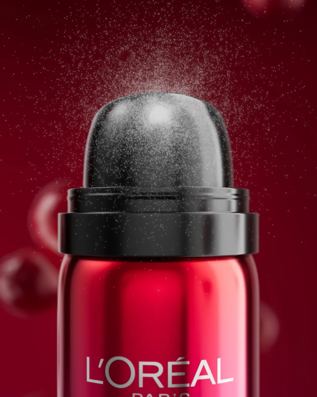 L'Oréal Paris Infaillible Setting Mist Cherry Edition, 3D Product Animation